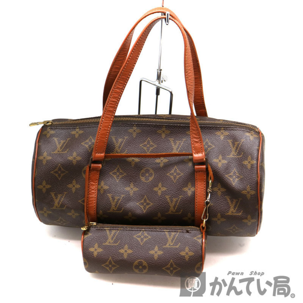 LOUIS VUITTON Papillon Handbag Monogram Canvas Brown LV